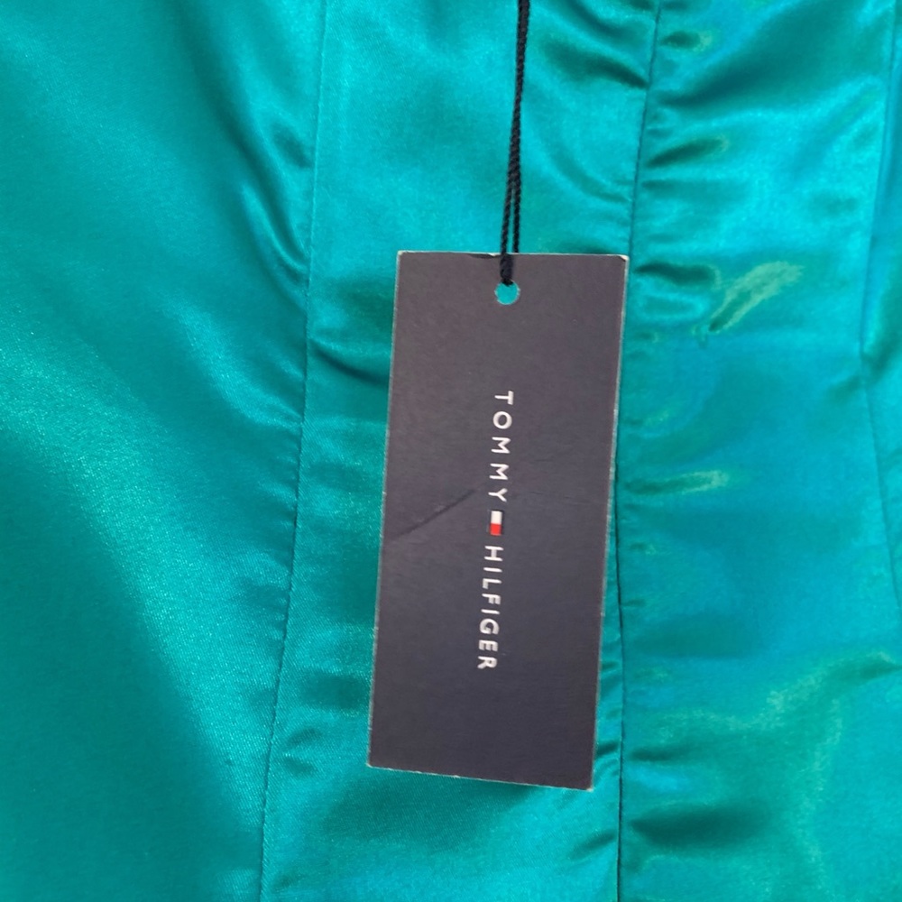 Tommy Hilfiger Strapless Party Dress Teal Black - Picture 8 of 14
